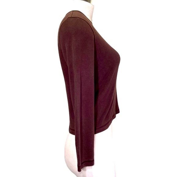 Ralph Lauren Black Label Silk Wool Mocha Jewel Neck Sweater - Picture 6 of 12